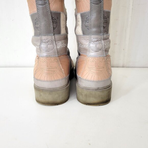 Timberland Patchwork Lace-Up Knee High Boots Size 10 - Picture 5 of 11